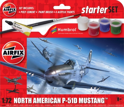 Airfix 55013 Starter Set - North American P-51D Mustang 1:72