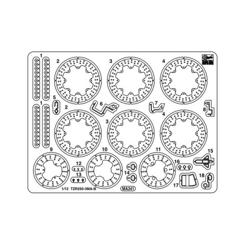Hasegawa 21777 Yamaha TZR250 (3MA) Etching Parts