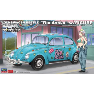 Hasegawa SP665-52465 Volkswagen Beetle Type 1 (1966) "Rio Asaka" w/ Figure