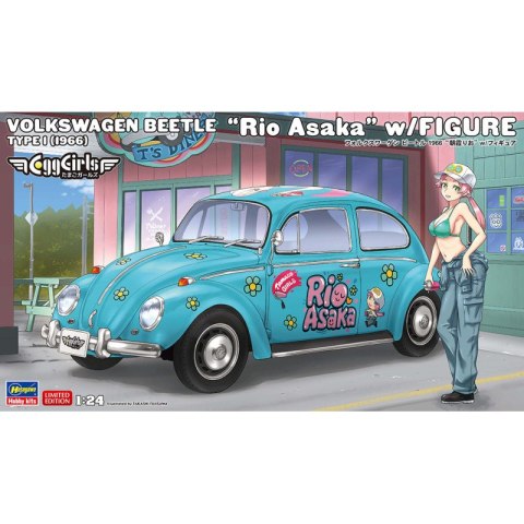 Hasegawa SP665-52465 Volkswagen Beetle Type 1 (1966) "Rio Asaka" w/ Figure
