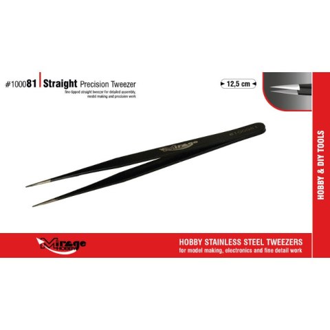 Mirage 100081 Straight Precision Tweezer 12,5 cm