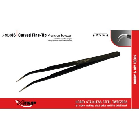Mirage 100086 Curved Fine-Tip Precision Tweezer 12,5 cm