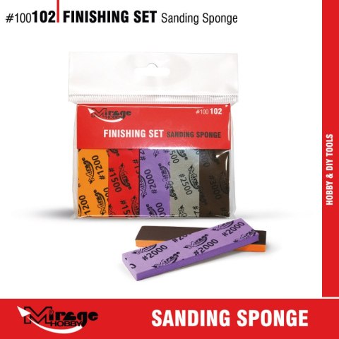 Mirage 100102 Finishing Sanding Sponge Set #1200-3000 (10 pcs)