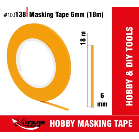 Mirage 100138 Masking Tape 6 mm (18 m)