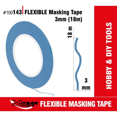 Mirage 100143 Flexible Masking Tape 3 mm (18 m)