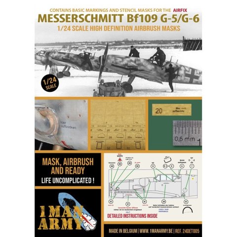 1 Man Army 24DET005 Messerschmitt Bf 109G5/G6 (Airfix)