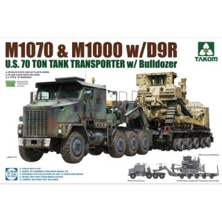 Takom 5002 U.S. M1070 & M1000 w/ D9R w/ Bulldozer