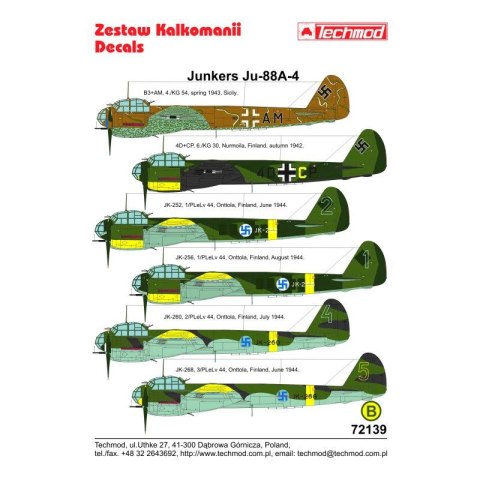 Techmod 72139 Junkers Ju-88A-4