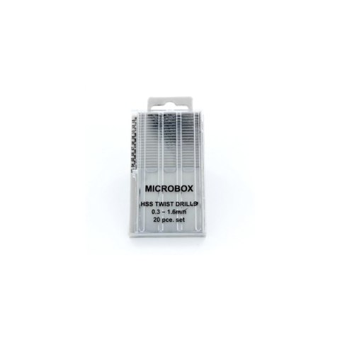 Modelcraft PDR4001 20 pce Microbox Drill Set (0,3 - 1,6 mm)