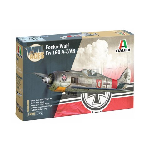 Italeri 1490 1/72 Focke-Wulf Fw 190 A-7/A-8 WWII Aces
