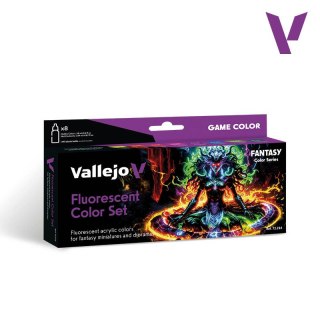 Vallejo 72214 Game Color Fluorescent Color Set (8 x 18 ml)