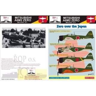 ROP o.s. MNFDL72008 1:72 Mitsubishi A6M2 Zero Model 21 - Zero over the Japan