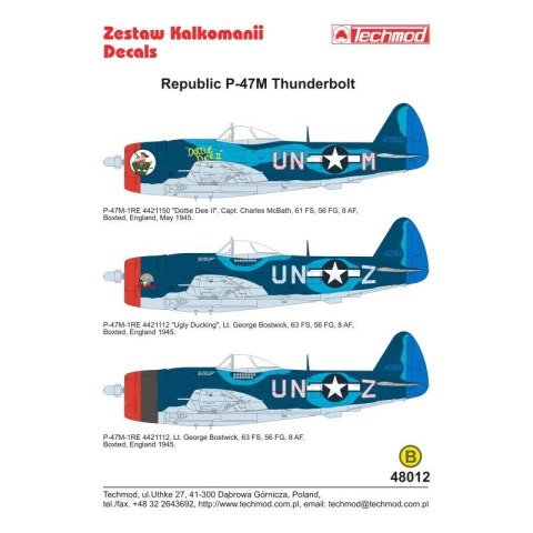 Techmod 48012 Republic P-47M