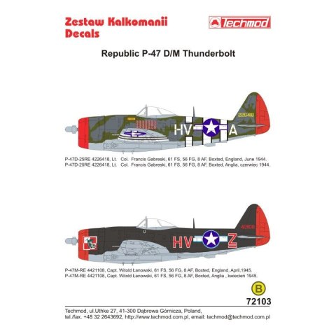 Techmod 72103 Republic P-47D/M