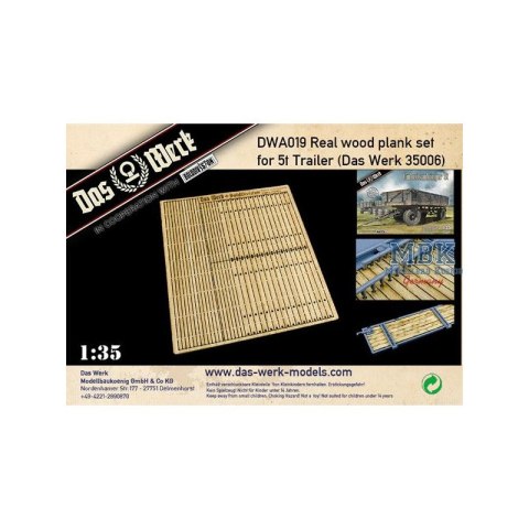 Das Werk DWA019 Real wood plank set for 5t Trailer