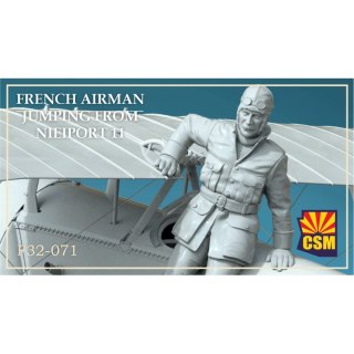 Copper State Models F32-071 French Airman Jumping from His Nieuport