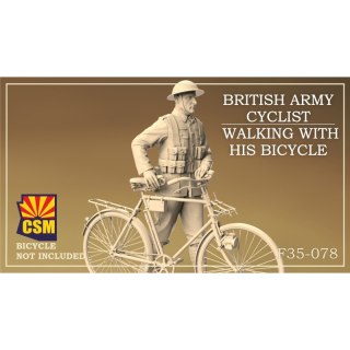 Copper State Models F35-078 British Army Cyclist Walking with his Bicycle
