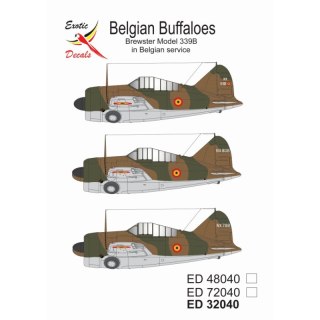Exotic Decals 32040 Belgian Buffaloes - Brewster Model 339B in Belgian Service