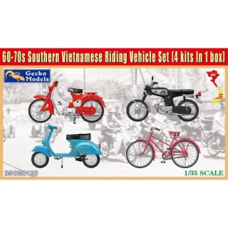 Gecko Models 35GM0133 60-70s Southern Vietnamese Riding Vehicle Set (4 Kits in 1)