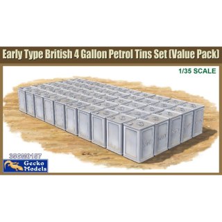 Gecko Models 35GM0157 Early Type British 4 Gallon Petrol Tins Set (Value Pack)