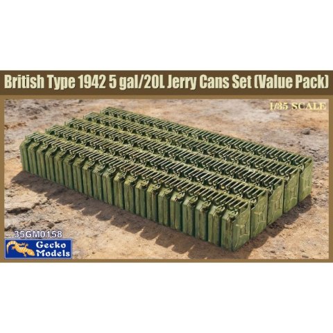 Gecko Models 35GM0158 British Type 1942 5 gal/20 l Jerry Cans Set (Value Pack)