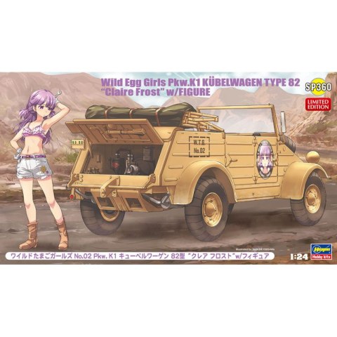 Hasegawa SP360-52160 Wild Egg Girls No.02 Pkw.K1 Kubelwagen Type 82 "Claire Frost" w/Figure