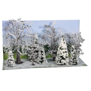 Heki 2101 Snowy Trees and Firs 7-14 cm (10 pcs)