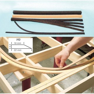 Heki 3195 Super Flex Track Bed Strip Dark H0 98 M
