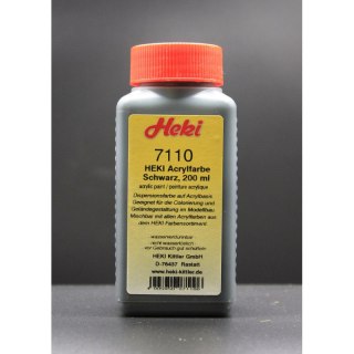 Heki 7110 Acrylic Paint Black 200 ml