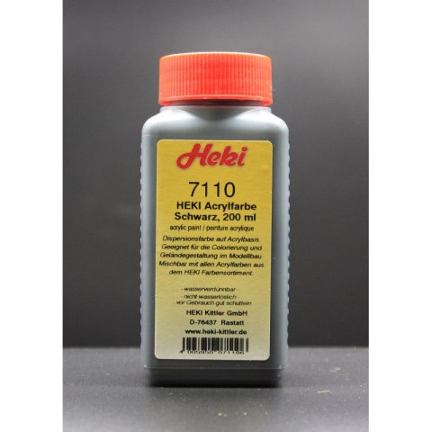 Heki 7110 Acrylic Paint Black 200 ml