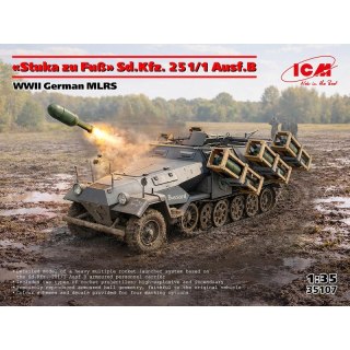 ICM 35107 "Stuka zu Fuss" Sd.Kfz. 251/1 Ausf.B WWII German MLRS