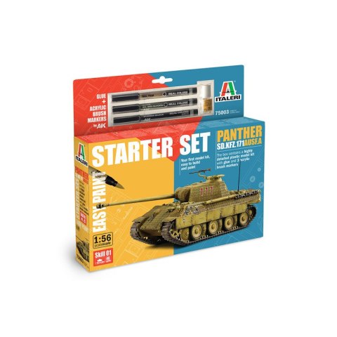 Italeri 75003 1/56 Panther Sd.Kfz. 171 Ausf. A Starter Set - Easy Paint