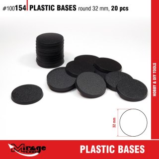 Mirage 100154 Plastic Base - Round 32 mm (20 pcs)