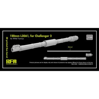 RFM 2099 120 mm L30A1 for Challenger 2 3D Printed Gun Barrel