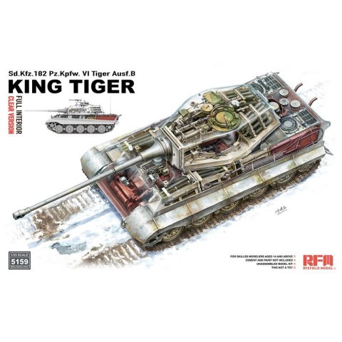 RFM 5159 Sd.Kfz. 182 Pz.Kpfw. VI Tiger Ausf. B Full Interior Clear Version