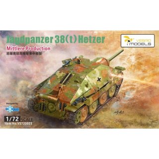 Vespid Models 720023 Jagdpanzer 38(t) Hetzer Mid Production  Metal barrel + 3D Printed Parts + Metal Tow Cable