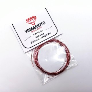 Yamamoto YMPTUN74 Red wire 0,3mm 2m