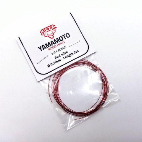 Yamamoto YMPTUN74 Red wire 0,3mm 2m