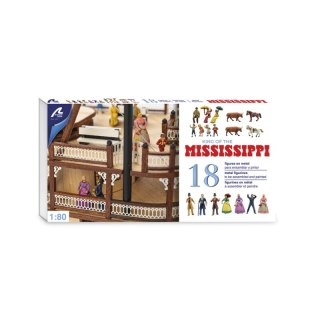 Artesania Latina 20515F Set of 20 Metal Figurines for Mississippi