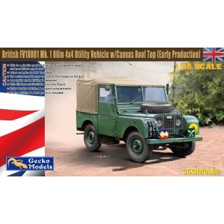 Gecko Models 35GM0062 British FV18001 Mk.1 80in 4x4 Utility Vehicle w/ Canvas Roof Top (Early Prod.)