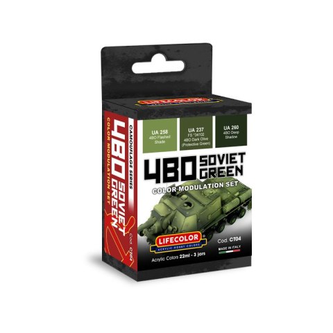 Lifecolor Sets LIFCT04 4BO Soviet Green Color Modulation Set