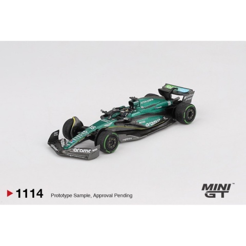 MINI GT 01114 ASTON MARTIN AMR24 #18L.Stroll Canadian GP 2024