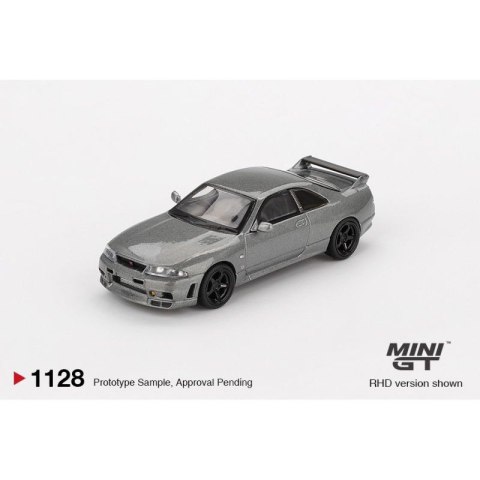 MINI GT 01128 NISSAN GTR (R33) NISMO BCNR33 CRS 1993 Dark Metal Grey