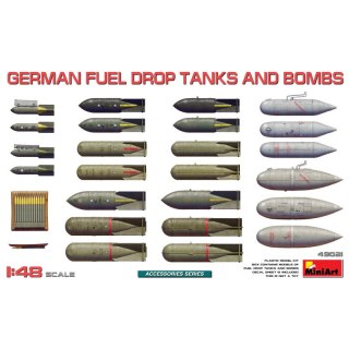 Mini Art 49021 German Fuel Drop Tanks and Bombs