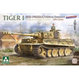 Takom 2200 Tiger I Sd.Kfz.181 Mid-Production w/Zimmerit Limited Edition Otto Carius