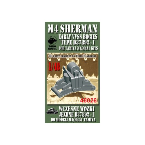 Toro 48026 1/48 M4 Sherman Early VVSS Bogies Type D37892 v.1 for Tamiya M4/M4A1 Kits