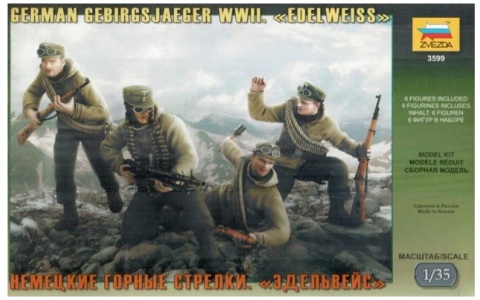 Zvezda 3599 German Gebirgsjaeger WWII "Edelweiss" 1/35