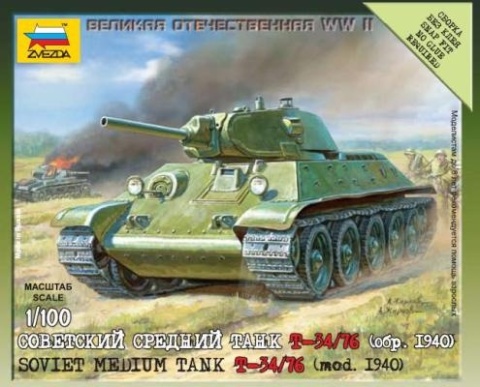 Zvezda 6101 Tank T-34/76 1/100