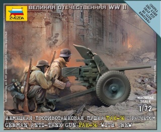 Zvezda 6114 German Gun Pak-36 with Crew 1/72