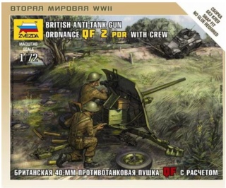 Zvezda 6169 British QF 2-pdr Anti Tank Gun w/crew 1/72